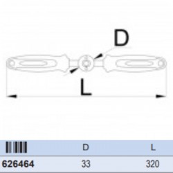 626464 UNIOR Maner pentru alezoare si tarozi diametru 33 mm