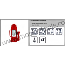 300103 Cric hidraulic maxim 4 tone RAIDER RD-HB04