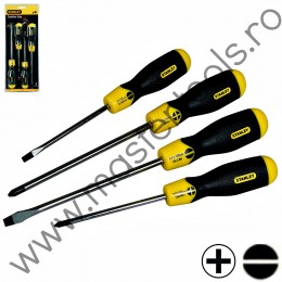 0-65-013 STANLEY Set de 4 surubelnite CushionGrip Lata si Phillips PH