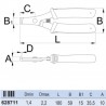 628711 UNIOR Cleste spite bicicleta, capacitate prindere 1.4-2.2 mm.