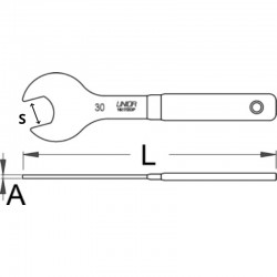 624134 UNIOR Cheie simpla ax roata deschidere 28 mm lungime 240 mm