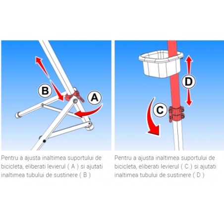 623222 UNIOR Stand reparare biciclete,falca cu piulita reglabila.