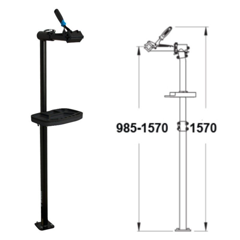 623226 UNIOR Stand reparare biciclete,cu o falca cu arc,fara farfurie.