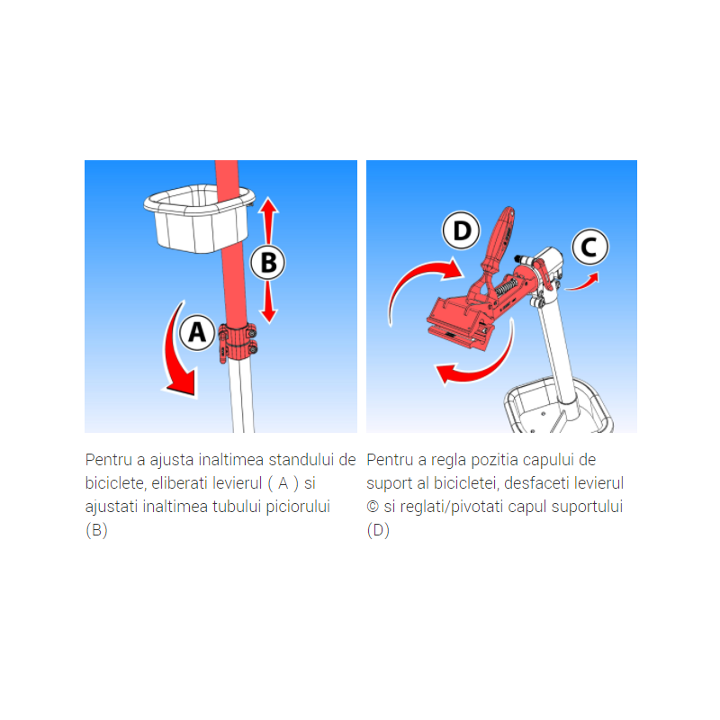 621471 UNIOR Stand pentru reparare biciclete, cu placa fixa.