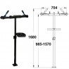 623230 UNIOR Stand reparare biciclete,2 falci arc si piulita reglabila