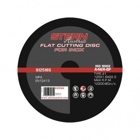 G12516S STERN Disc taiere metal-inox polizor unghiular 125x1.6mm