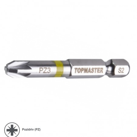 338713 TOPMASTER Set 2 biti stea PZ3, hexagon 1/4", lungime 50 mm.