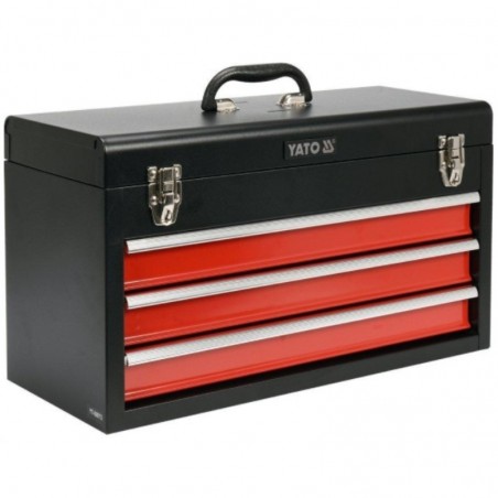 YT-08873 YATO Cutie metalica pentru scule, cu 3 sertare.