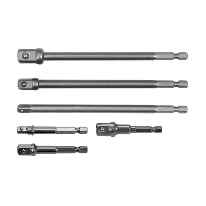 YT-04629 YATO Set 6 adaptoare hexagon 1/4"patrat 1/4,3/8,1/2".