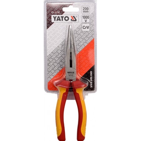 YT-21155 YATO Cleste cu varf lung, lungime 200 mm, izolat VDE.