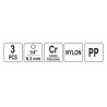 YT-47553 YATO Set 3 perii,diametru 5,8,10 mm,prindere hexagonala 1/4".