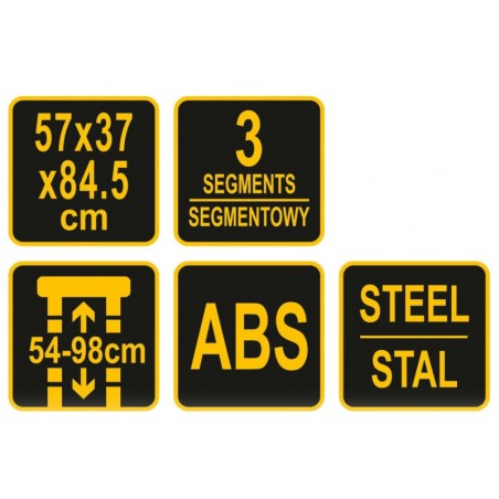 78738 VOREL Troler pentru scule 570 x 370 x 845 mm, cu 3 sectiuni