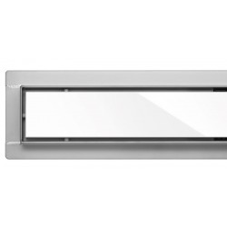 75381 FALA Rigola dus liniar 60 cm, sticla alba, pentru perete.