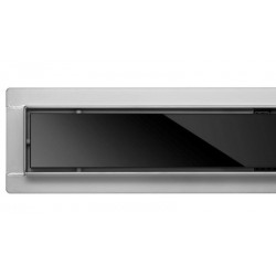 75387 FALA Rigola dus liniar 70 cm, sticla neagra, pentru perete.