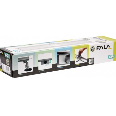 75389 FALA Rigola dus liniar 90 cm, sticla neagra, pentru perete.