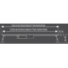 75389 FALA Rigola dus liniar 90 cm, sticla neagra, pentru perete.