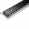 75389 FALA Rigola dus liniar 90 cm, sticla neagra, pentru perete.