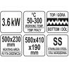 YG-04560 YATO Gratar dublu, electric, 3.6 kW, 58 x 41 x 19 cm.