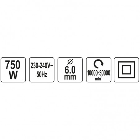 YT-82080 YATO Polizor drept, putere 750 W, viteza reglabila.