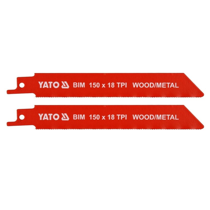 YT-33931 YATO 2 lame fierastrau sabie, 150 mm, pas dinte 18 TPI.