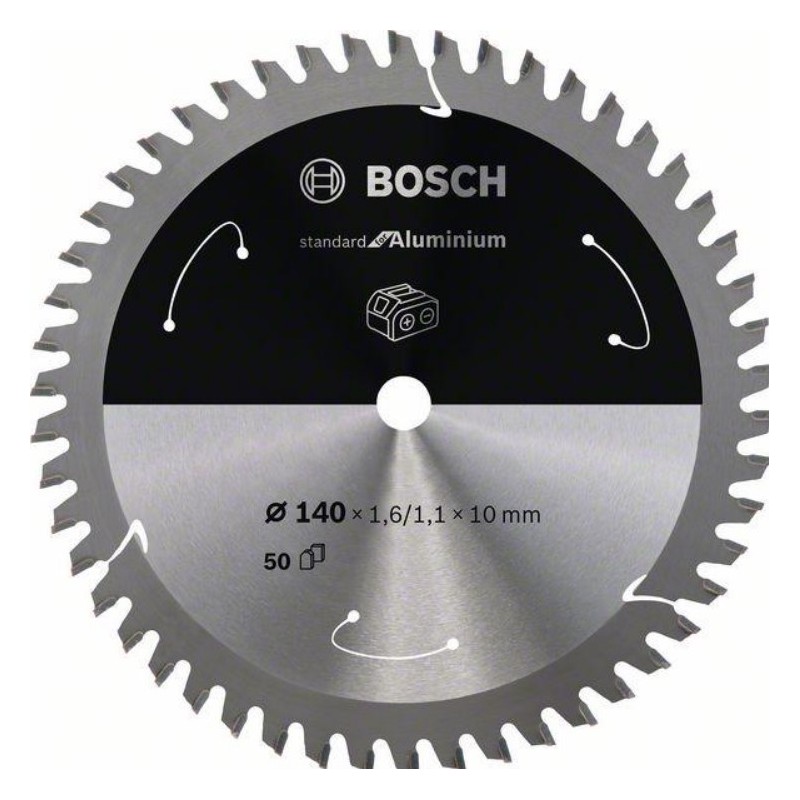 2608837761 BOSCH Disc Standard for Aluminium,140x1.6/1.1x10mm,50 dinti