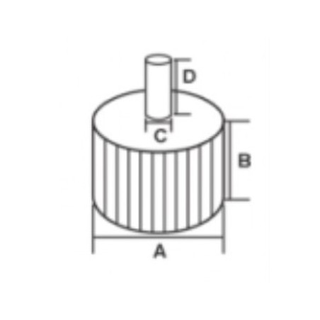 YT-83384 YATO Perie abraziva circulara tija 80x40x6mm,granulatie 100.