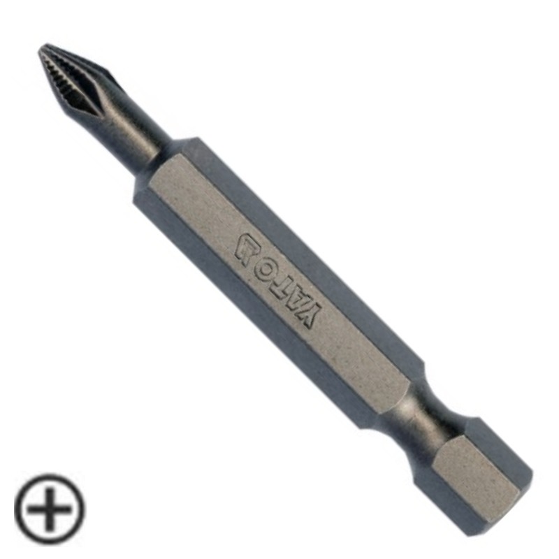 YT-04782 YATO Set 10 biti cruce PH2, hexagon 1/4", lungime 50 mm.