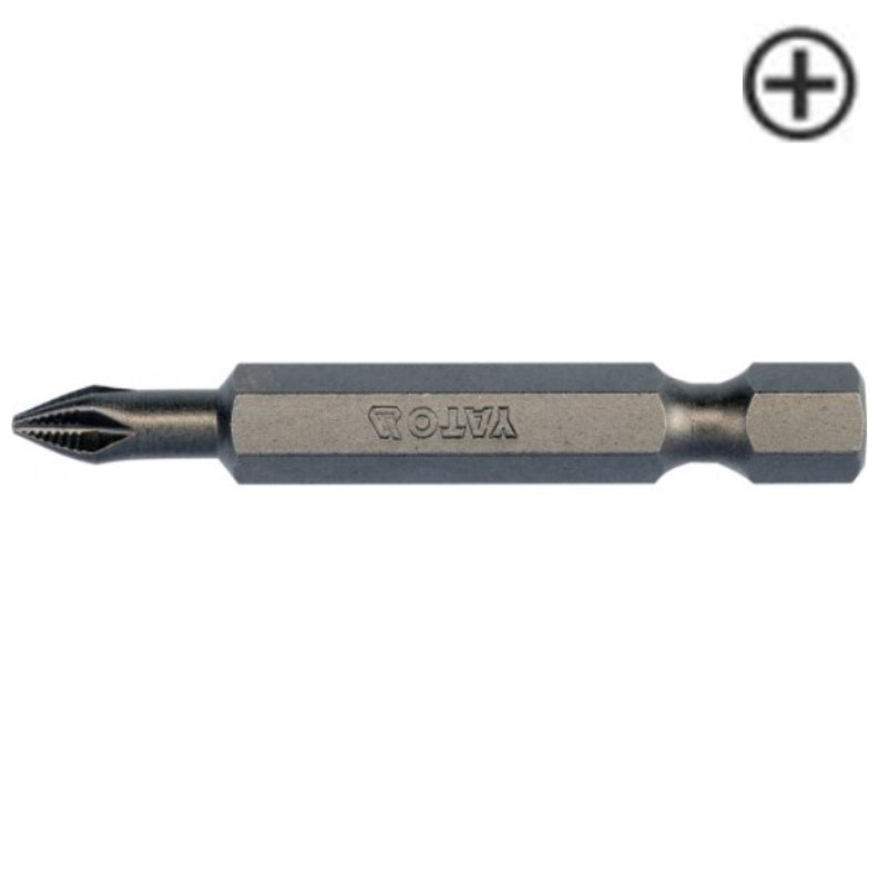 YT-04782 YATO Set 10 biti cruce PH2, hexagon 1/4", lungime 50 mm.