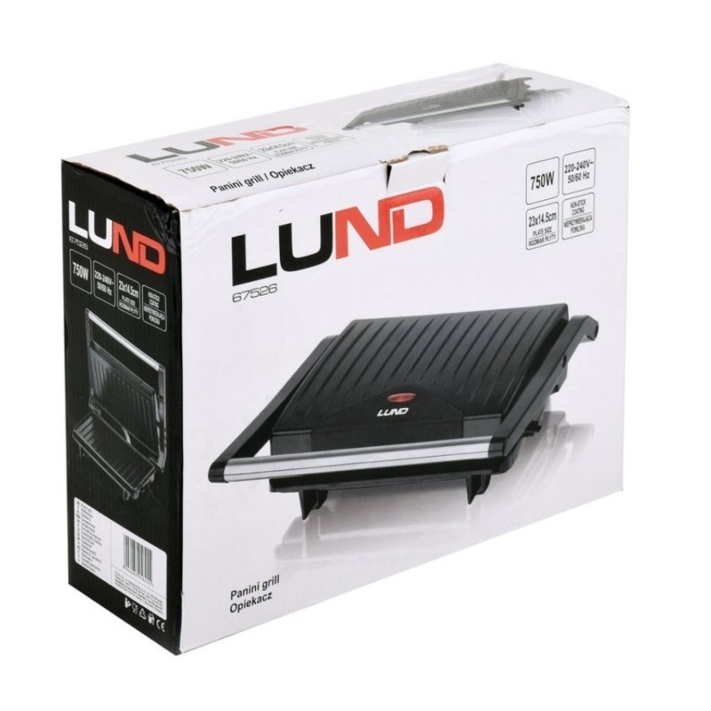 67526 LUND Aparat sandwich 750 W, 23 x 14.5 cm.