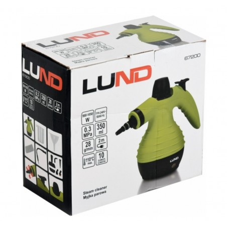 67200 LUND Aparat curatat cu abur 900-1500 W, 350 ml, 10 accesorii.