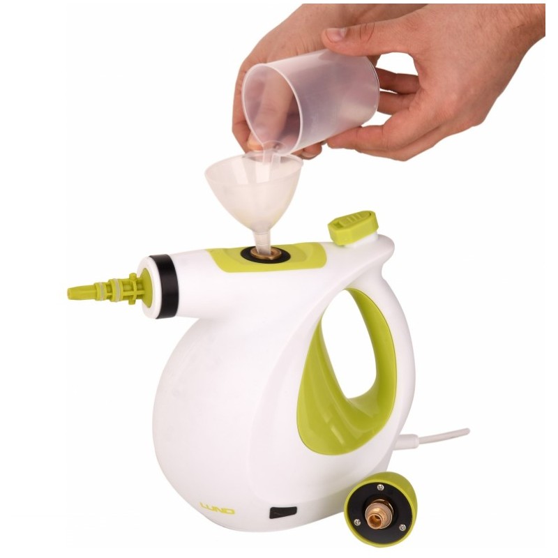 67201 LUND Aparat curatat cu abur 900-1500 W, 400 ml, 17 accesorii.