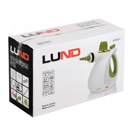 67201 LUND Aparat curatat cu abur 900-1500 W, 400 ml, 17 accesorii.