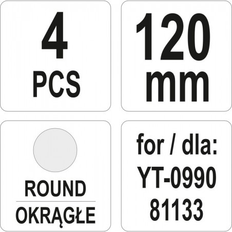 YT-09901 YATO Set 4 dalti pentru ciocan pneumatic, lungime 120 mm.