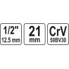 YT-12541 YATO Cheie tubulara hexagonala 21 mm, prindere patrat 1/2"