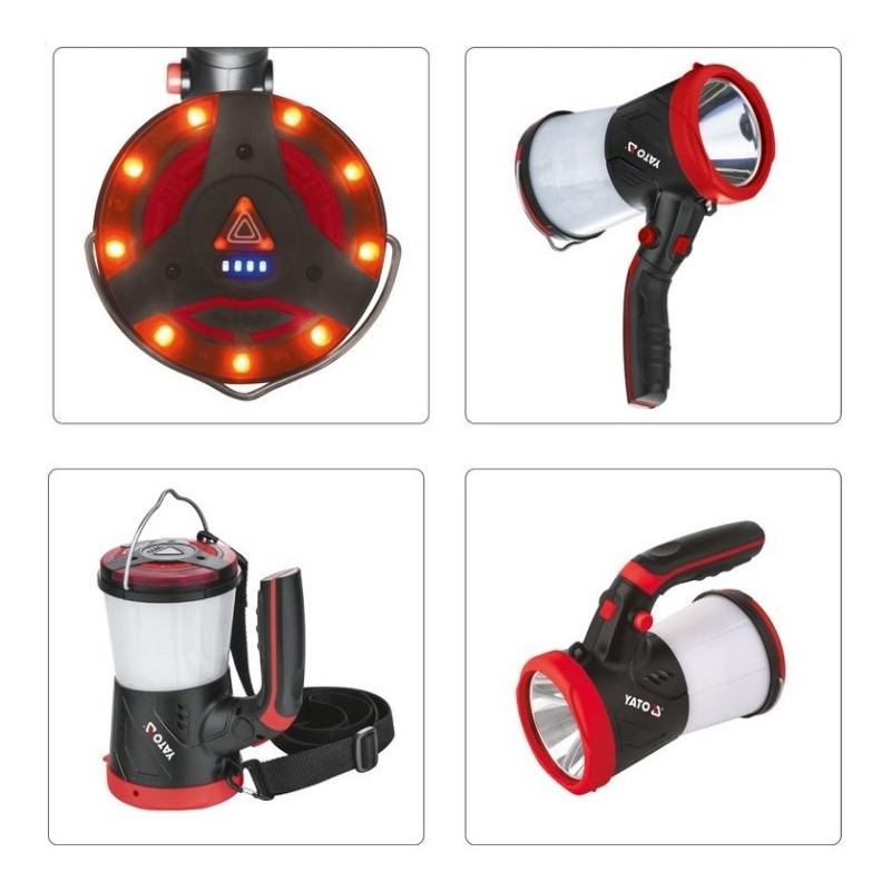 YT-08579 YATO Lanterna 3 in 1 LED, cu acumulator Li-Ion 3.7 V, 530 Lm.