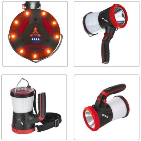YT-08579 YATO Lanterna 3 in 1 LED, cu acumulator Li-Ion 3.7 V, 530 Lm.
