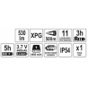 YT-08579 YATO Lanterna 3 in 1 LED, cu acumulator Li-Ion 3.7 V, 530 Lm.