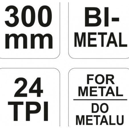 YT-3163 YATO Fierastrau pentru metal, lama 300 mm, 24 dinti.