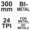 YT-3163 YATO Fierastrau pentru metal, lama 300 mm, 24 dinti.