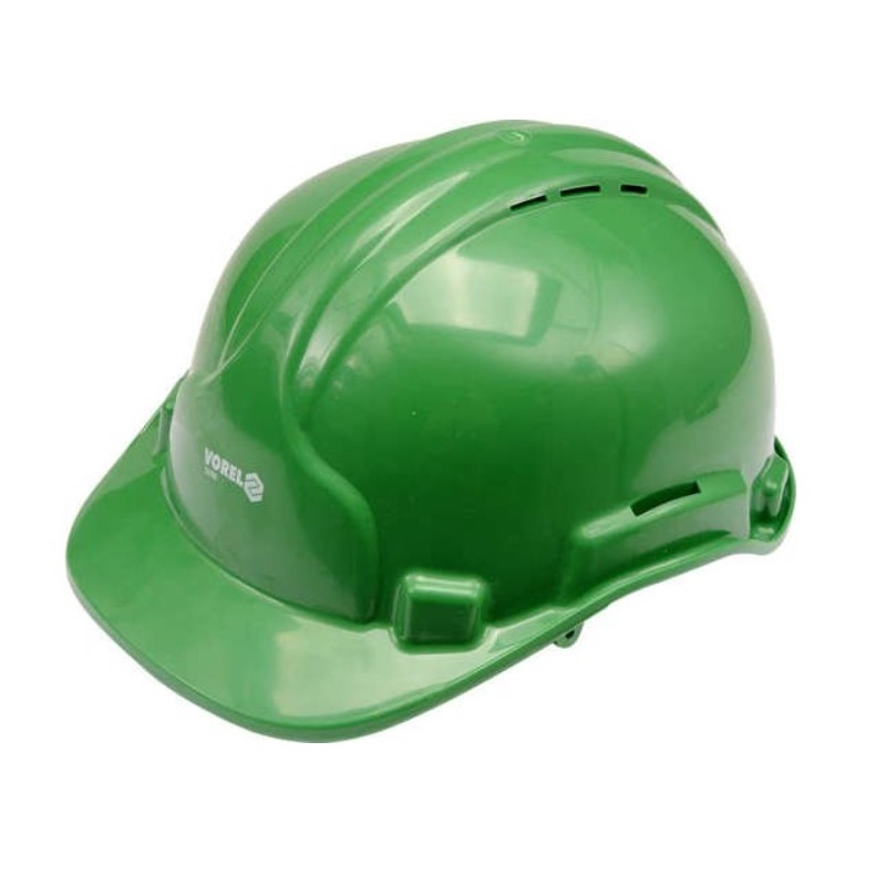 74195 VOREL Casca de protectie, verde, centura reglabila 50-66 cm.