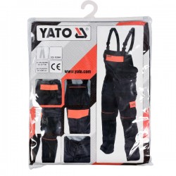 YT-80914 YATO Pantaloni de lucru, cu pieptar si bretele, marimea L