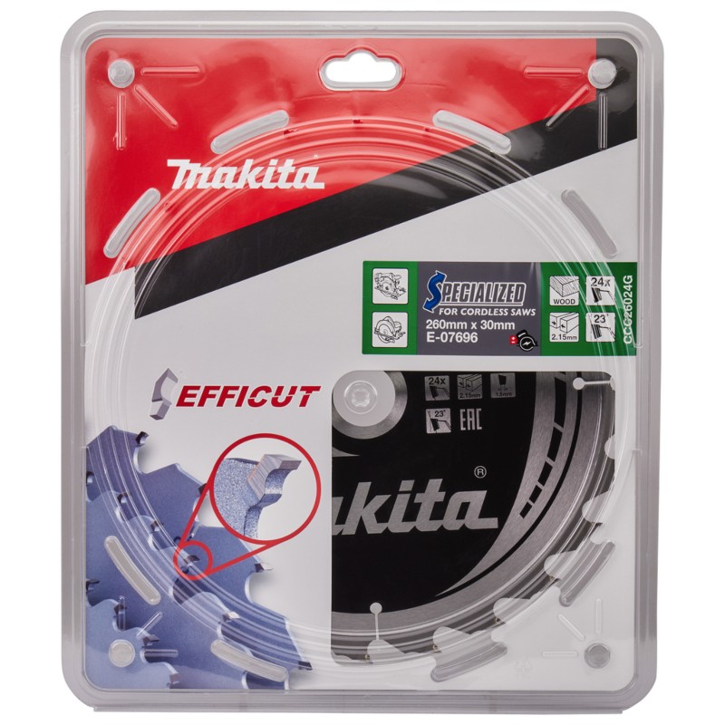 E-07696 Makita Panza fierastrau circular EFFICUT, 260x30mm, 24 dinti