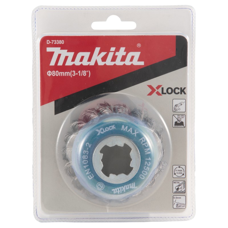D-73380 MAKITA Perie de sarma tip cupa, X-Lock, 80x0.5mm