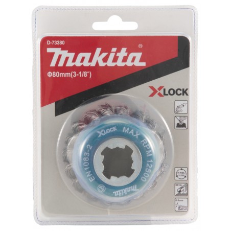 D-73380 MAKITA Perie de sarma tip cupa, X-Lock, 80x0.5mm