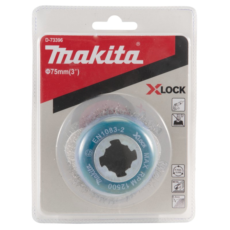 D-73396 MAKITA Perie de sarma tip cupa, X-Lock, 75x0.3mm