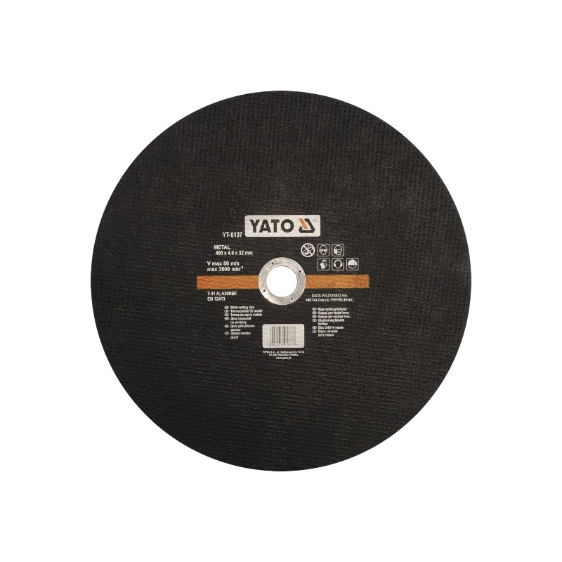 YT-6137 YATO Disc pentru taiat metal, 400 x 4 x 32 mm.