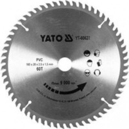 YT-60627 YATO Panza fierastrau circular,185x2.5x20mm,taiere PVC.