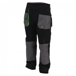 YT-80165 YATO Pantaloni lucru, marime M,9 buzunare,culoare negru-gri.