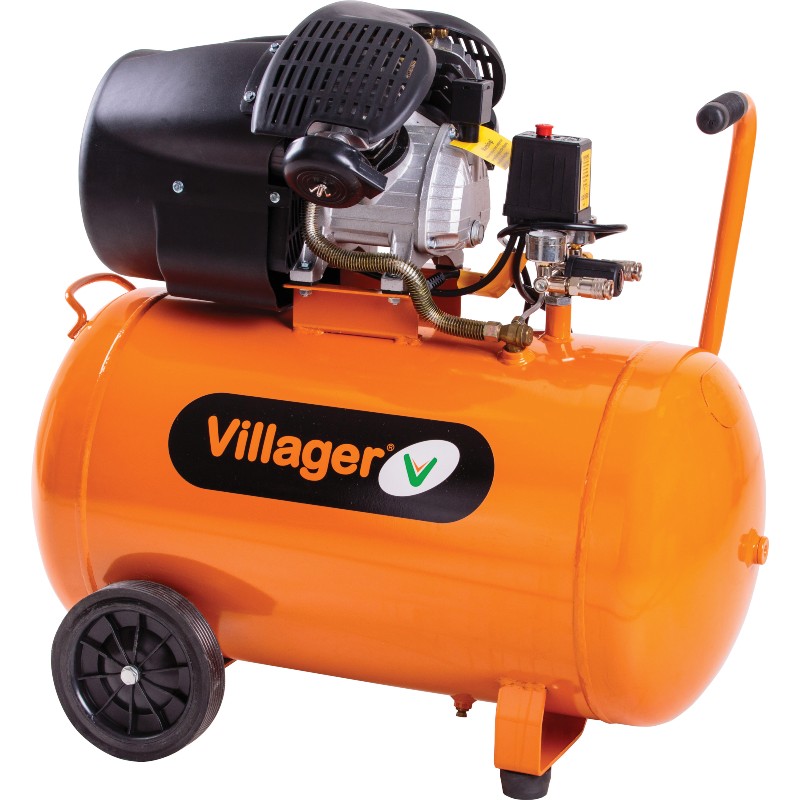 054057 VILLAGER Compresor VAT VE 100 D, 2200W, 8bar, 316 l/min