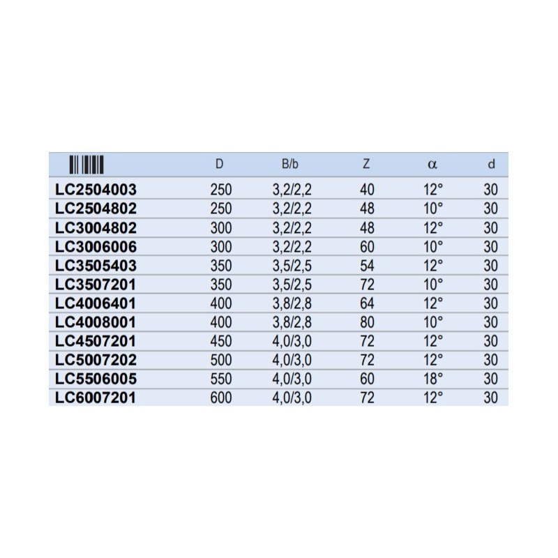 LC3006006 FIRST Disc circular placat CMS, 300x3.2/2.2x30 mm, 60 dinti.